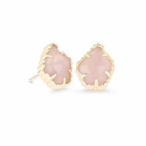 Kendra Scott Rose Quartz Tessa Stud - Gold